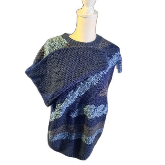 SALE! Christmas UGLY SWEATER! Street Scenes 80s Geometrics Pullover Men's MED - Picture 6 of 11